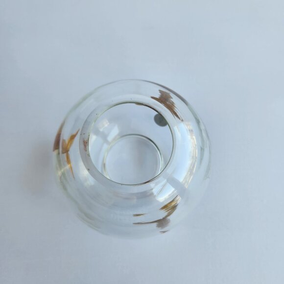 VTG RARE Partylite Mini Tuscany Glass Tealight Candle Holder with Gold Base - Picture 6 of 10